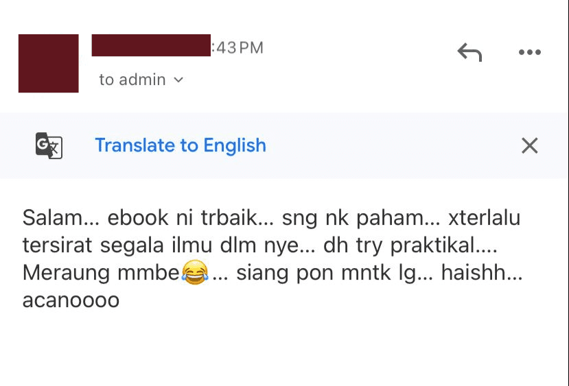 Feedback pembaca 3 - Terapi Lidasutra