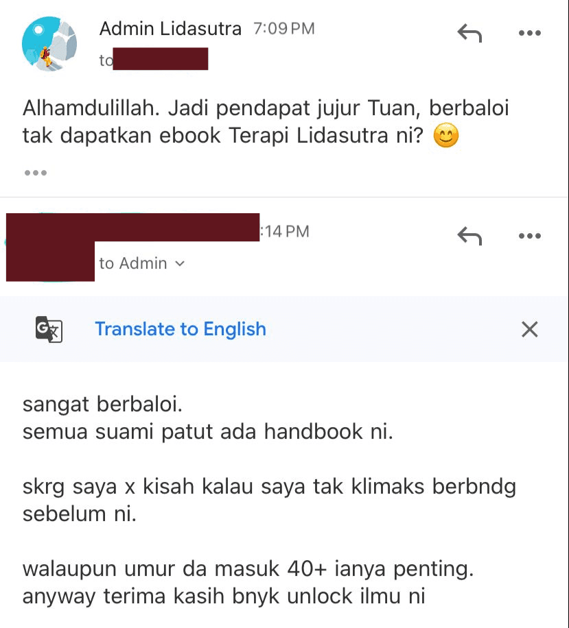 Feedback pembaca 5 - Terapi Lidasutra